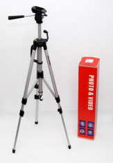 Trepied profesional din aluminiu, sarcina max. 3kg / Trepied foto - video foto