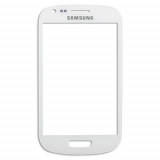 Sticla display fata pentru Samsung Galaxy S 3 mini alb + folie protectie cadou