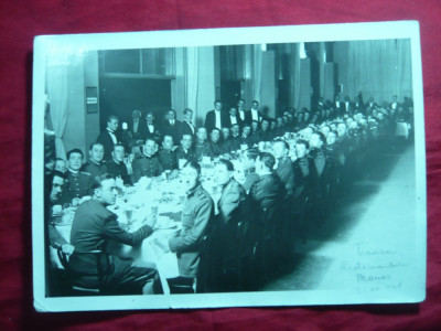 Fotografie- Delegatia Militara Romana la Praga- Dineu Restaurant Manes 1931 foto