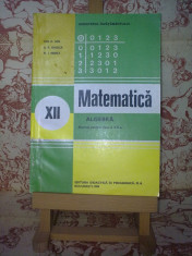 Ion D. Ion - Matematica Algebra manual pentru clasa a XII a &amp;quot;A2469&amp;quot; foto