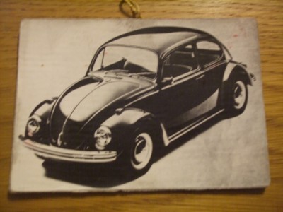 VOLKSWAGEN Limuzuna - Fotografie alb-negru pe suport carton; dim.: 11x7,5 cm foto