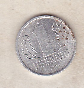 bnk mnd Germania , RDG , 1 pfennig 1979 foto