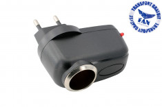 Adaptor Priza 220V - Bricheta 12V (Fan Courier gratuit) foto