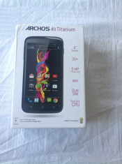 Archos 40 Titanium 4GB BLACK 4inch-5MP-DualCore 1.3GHz-Dual Sim SIGILAT foto