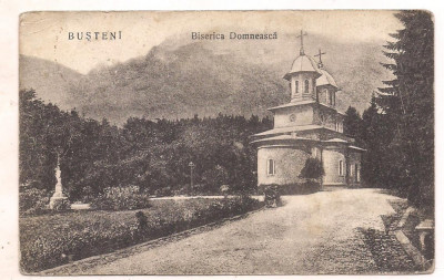 #carte postala(ilustrata)-BUSTENI-Biserica Domneasca foto