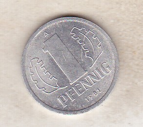 bnk mnd Germania , RDG , 1 pfennig 1981