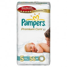 Scutece Pampers Premium Care 5 Junior Jumbo Pack 56 buc foto