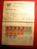 Factura Firmei Elefant-Manufactura ,panzarie...,cu 17 timbre fiscale ,1942