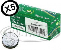 OFERTA Baterii SONY 337 X 5buc pentru Casca Japoneza baterie Casti Copiat sistem de copiat microcasti bluetooth magnet BAC examene la facultate foto