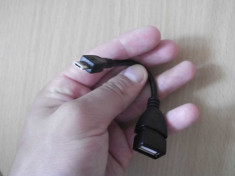Cablu OTG Adaptor Micro Usb Conectare Stick Internet la Tablete si Telefoane foto