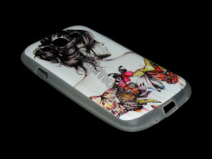 HUSA SAMSUNG GALAXY S3 I9300 SILICON MODEL 57 GIRL AND BUTTERFLIES foto