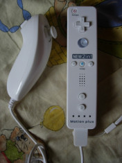 set nunchuk si maneta controller wii remote cu motion plus -noi foto