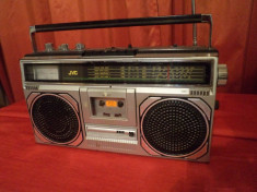 RADIO CASETOFON JAPONEZ, STEREO, JVS, DIMENSIUNI 42 X 25 X 12, IN STARE BUNA, foto