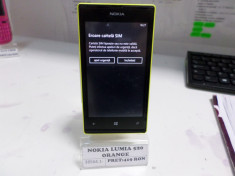 NOKIA LUMIA 520 /CODAT ORANGE/NU OFER INCARCATOR(LM3) foto