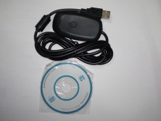 Adaptor Wireless Receiver Controller Xbox 360 la PC Calculator Microsoft USB Joystick Maneta Gamepad foto