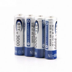 Acumulator Baterie R6 3000 mah AA baterii reincarcabile acumulatori BTY NI-MH 1.2V foto