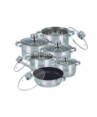 Set oale si tigaie inox 12 piese BH 1275 NTF foto