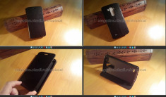 HUSA LG G3 flip carte neagra cu stand birou + folie ** LIVRARE GRATUITA !!! foto