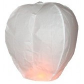 Lampion Zburator Alb Premium Sky Lantern - Calitate SUPERIOARA, in conformitate cu standardele UE. Pretul SCADE in functie de cantitate! foto