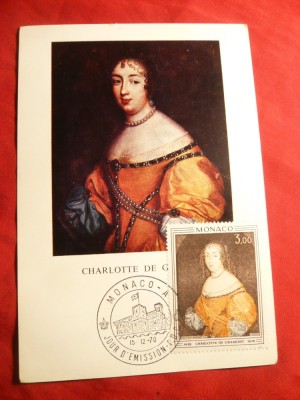 Maxima-Pictura -Charlotte de Gramont - 1970 ,stampila Prima zi foto