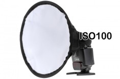 Softbox Bounce Diffuser Rotund pentru Blitz Flash Yongnuo Nikon Canon foto