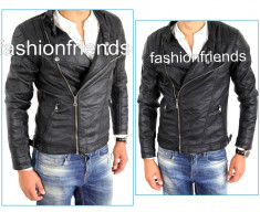 Geaca tip ZARA piele ecologica fashion neagra - Geaca slim fit - Geaca fashion - Geaca casual - CALITATE GARANTATA - cod produs: 2869 foto