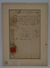 Certificat masonic - masonerie - anul 1793 !!! foto