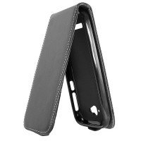 HUSA ALCATEL POP C7 7040 7041 PIELE NEAGRA FLIP SLIM TOC CU INCHIDERE MAGNETICA SI CLAPETA + PORT CARD INTERIOR + FOLIE DISPLAY + LIVRARE GRATUITA foto