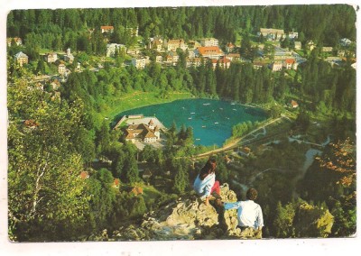 #carte postala(ilustrata)-BAILE TUSNAD -Lacul foto