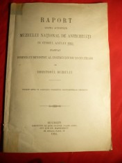 Raport asupra activitatii Muzeului National de Antichitati in anul 1915 - ed. 1916, 52 pag. Ed. Carol Gobl