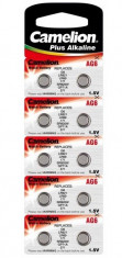 Blister 10 buc. Baterii Alcaline Camelion Germania pentru Ceasuri AG6, LR921 - Baterie Ceas, cu Factura foto