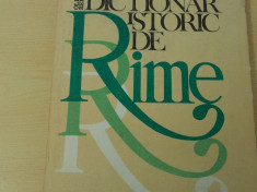 DICTIONAR ISTORIC DE RIME-OLIMPIA BERCA foto