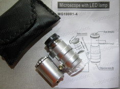 microscop optic 45X cu LED foto