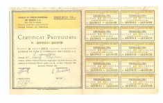 DOCUMENT VECHI -Actiune-Certificat provizoriu-Resita 1947 Cupon de Divident foto