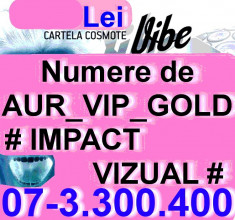 Cartela - Cartele - cu NUMAR - NUMERE - de AUR - PLATINA - VIP - GOLD - Special - UNICE -- COSMOTE -- VIBE ----- 07-3.300.400 ----- la --- 800 --- LEI foto