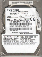 HDD LAPTOP IDE 40GB 5400ROT TOSHIBA MK4026GAX 100%VIATA foto