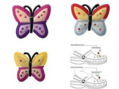 jibbitz CROCS - bijuterii/accesorii pentru saboti butterfly, diferite culori foto