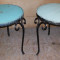2 Masute din fier forjat; Masa de cafea; Masuta; Pot fi folosite si ca scaune/ taburete