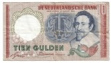 OLANDA 10 GULDENI 1953 Uzata