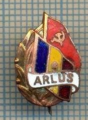 831 INSIGNA ARLUS - ANII &#039;50 Asociația Rom&amp;acirc;nă pentru str&amp;acirc;ngerea Legăturilor cu Uniunea Sovietică -starea care se vede