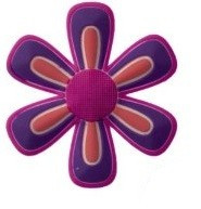 jibbitz CROCS Big Red Pink Purple Flower foto