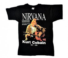 Tricou rock Kurt Cobain - Nirvana &amp;amp;quot; 1967 - 1994 &amp;amp;quot; foto