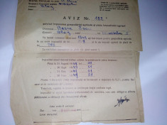 Document R.P.R. aviz privind impunerea gospodariei agicole si plata impozitului pe anul 1949 foto