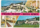 #carte postala(ilustrata)-BRASOV-Hotel Sport, Circulata, Printata