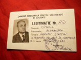 Legitimatie - Comisia Nationala pt. Standarde -Constructii 1990