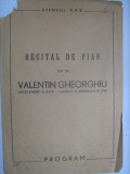 Program Filarmonica Romana - Recital la pian Valentin Gheorghiu