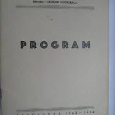 Program Filarmonica Romana de Stat - Concert simfonic, dirijor Remus Georgescu (6/7 iumie 1964) / si bilet