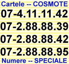 Cartela Cartele_Numar Numere_AUR_GOLD_VIP_PLATINA_USOR_RARE_COSMOTE___ 07-4.11.11.42___07-2.88.88.39___07-2.88.88.42___07-2.88.88.95____60__Lei_Numaru foto