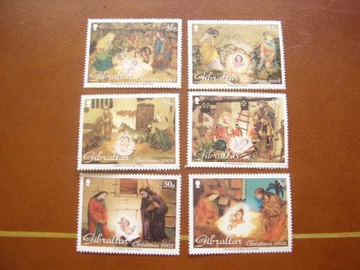 Gibraltar 2002 Craciun picturi MI 1022-1027 MNH foto