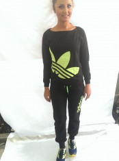 Trening Adidas Dama Negru Cu Verde Neon BB foto